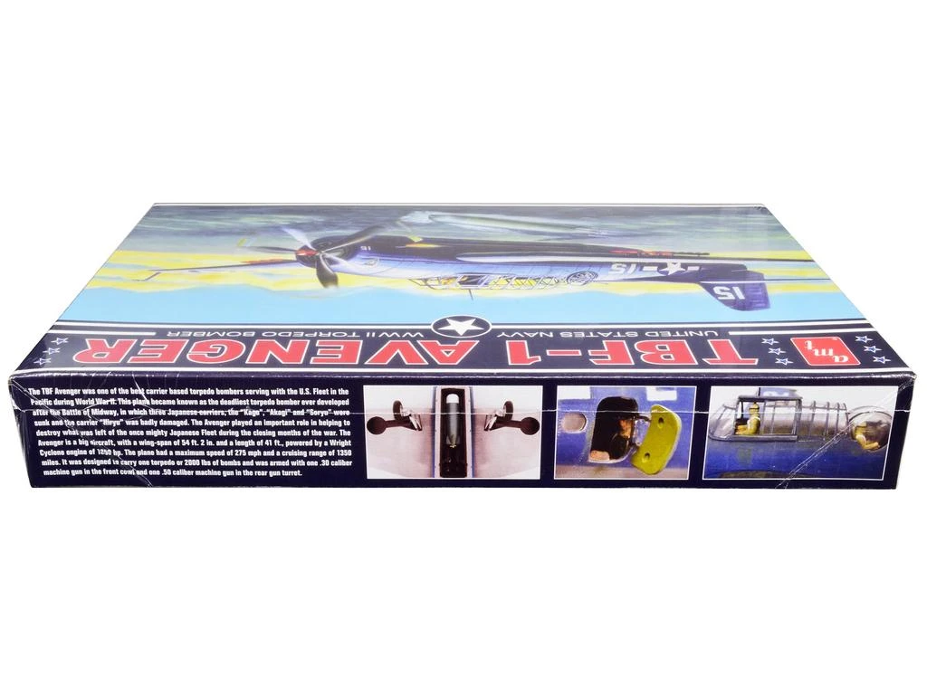 Diecast Model AMT Skill 2 Model Kit Grumman TBF-1 Avenger Torpedo Bomber "United States Navy - WWII" 1/48 Scale Model by AMT 2