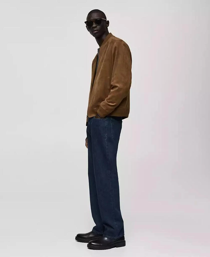 Mango Men's Faux-Suede Bomber Jacket 4