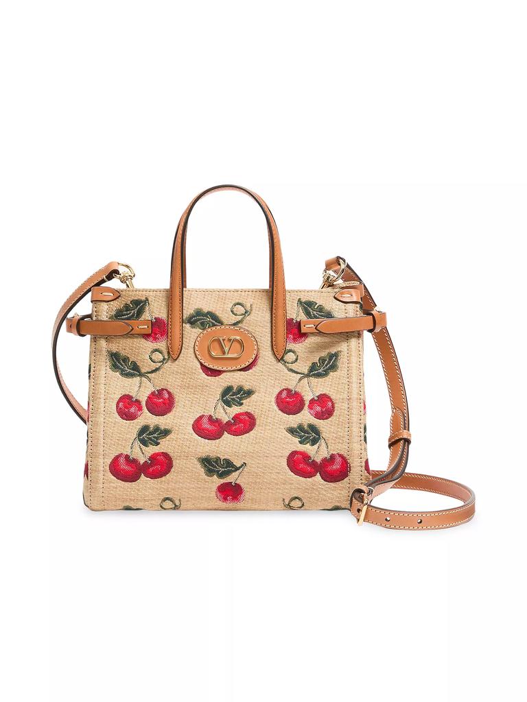 ハンドバッグ VALENTINO EMBROIDERED RAFFIA ANTIBES HANDBAG Valentino Embroidered Raffia Antibes Handbag - Tote Bags