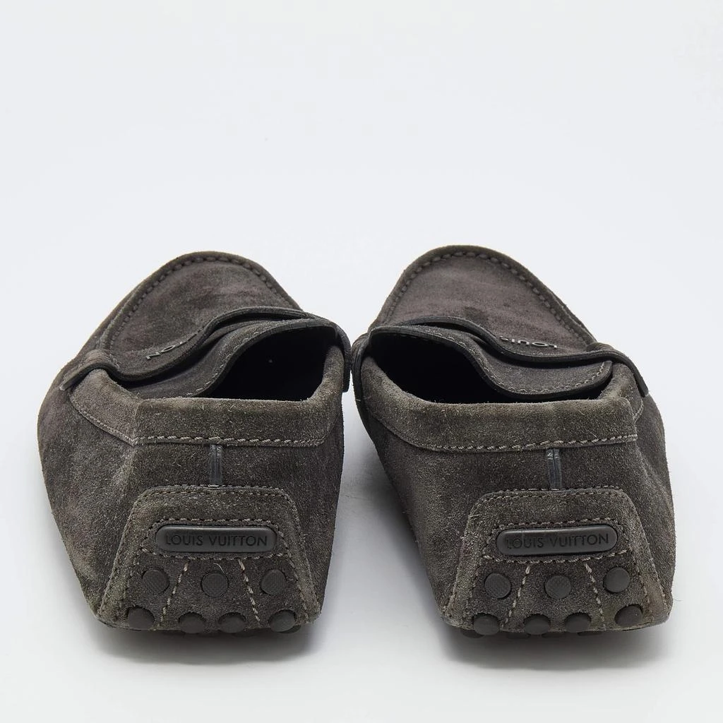 Louis Vuitton Louis Vuitton Dark Grey Suede Slip On Loafers Size 43 5