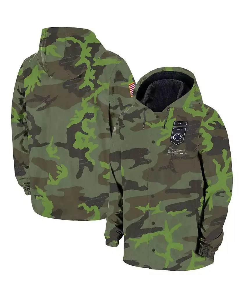 NIKE Men's Camo Penn State Nittany Lions Hoodie Full-Snap Jacket 1