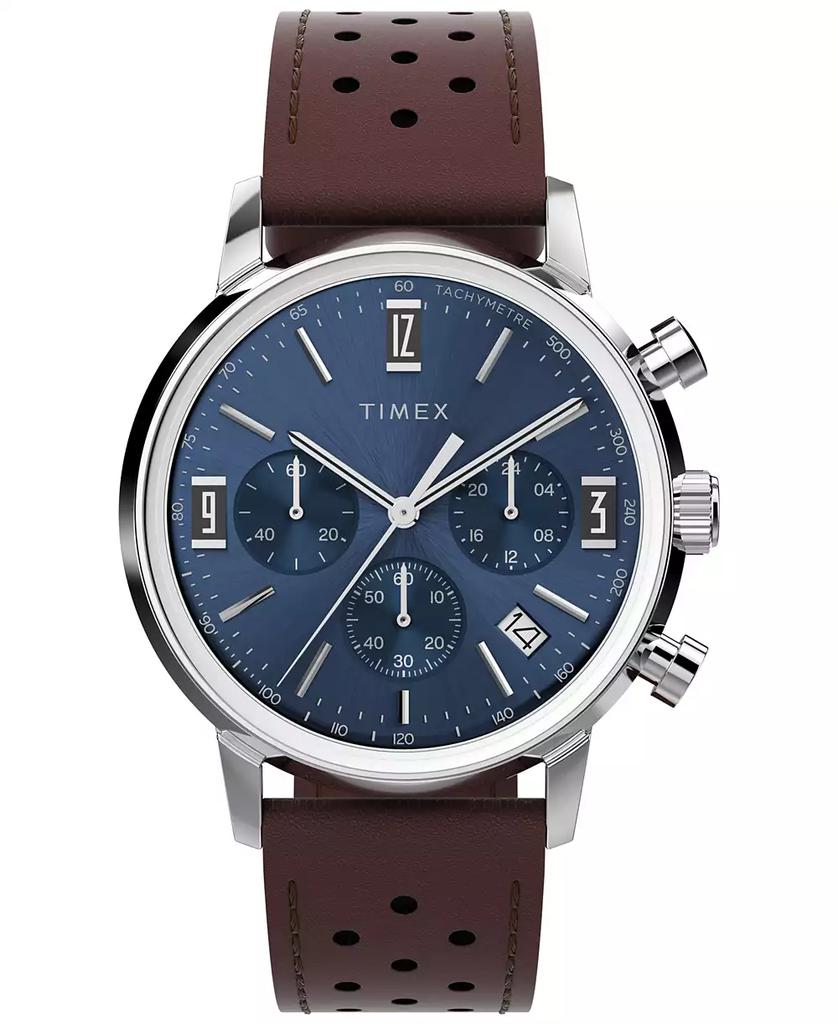 Timex Men
s Chronograph Brown Leather Watch, 40mm