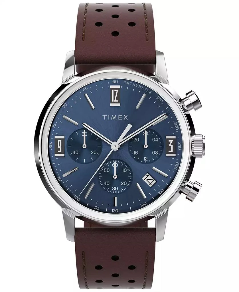 Timex Men
s Chronograph Brown Leather Watch, 40mm 1