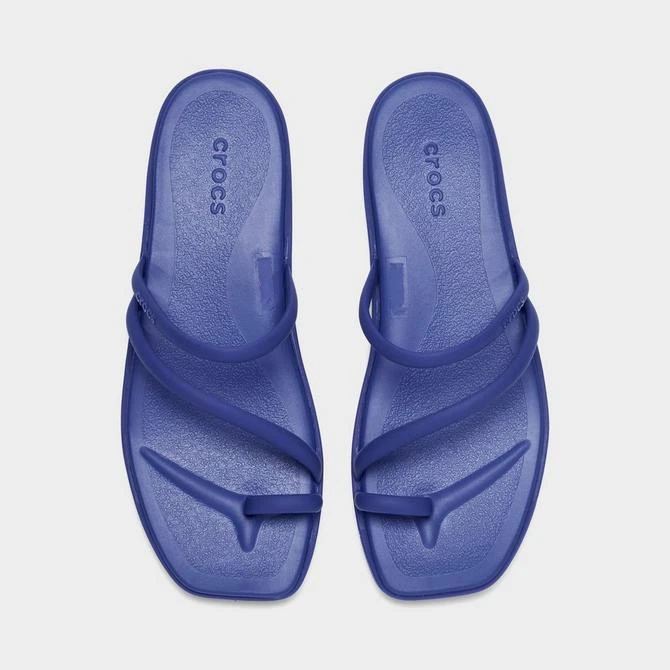 Crocs Women's Crocs Miami Metallic Toe Loop Sandals 5