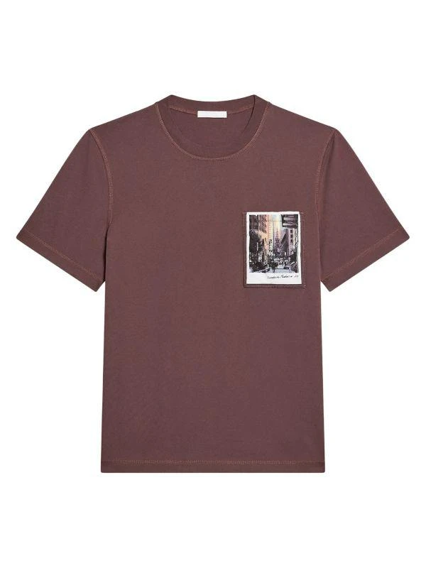 Helmut Lang Postcard Cotton Crewneck T-Shirt 6