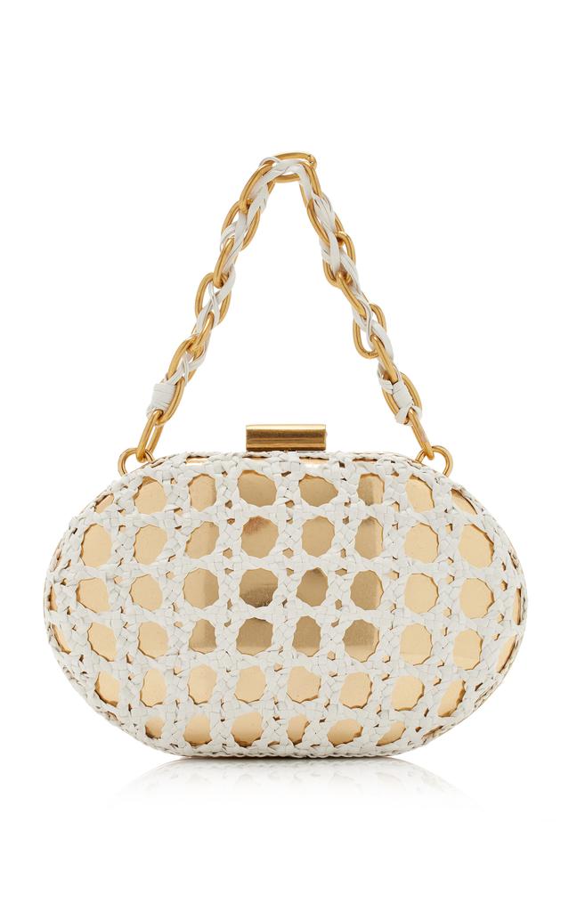 SIMKHAI SIMKHAI - Sol Macrame Leather Clutch - Neutral - OS - Moda Operandi