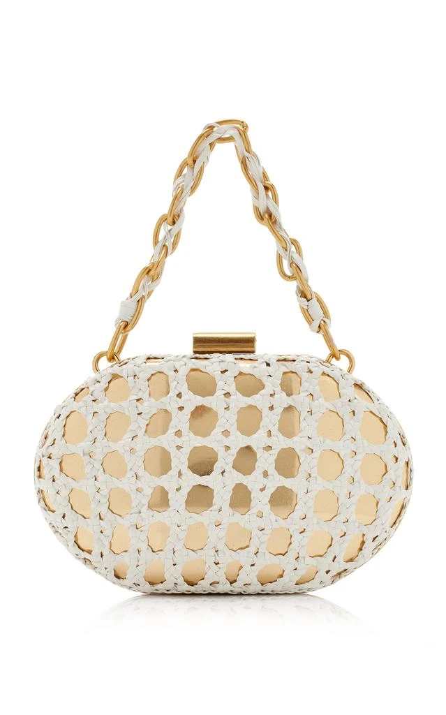 SIMKHAI SIMKHAI - Sol Macrame Leather Clutch - Neutral - OS - Moda Operandi 1