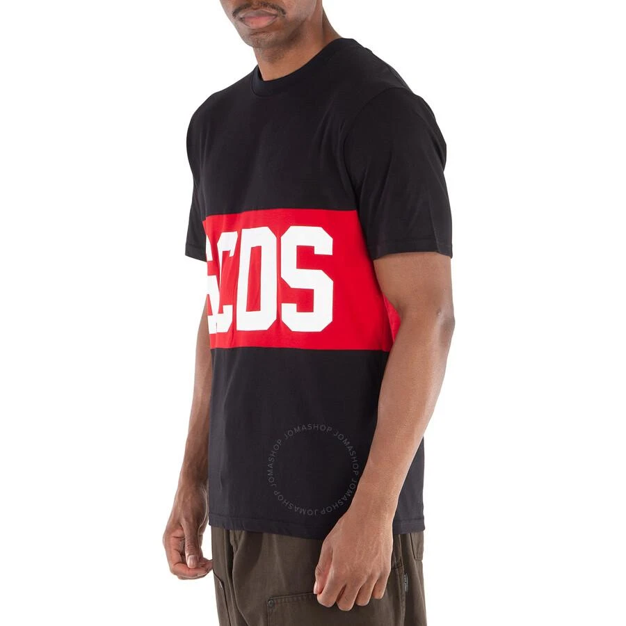 GCDS Black Logo Band Cotton T-Shirt 3