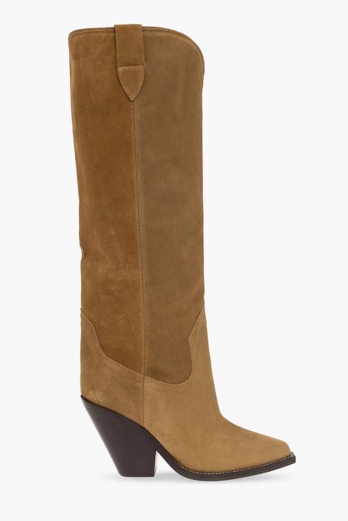 Isabel Marant BEIGE LEATHER FELSA ANGLE BOOTS - Boots