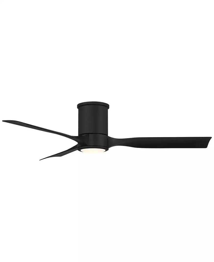 Casa Vieja 56" Keel Indoor Outdoor Ceiling Fan 3 Blade LED Light Remote Control Matte Black Finish Bedroom Hugger Damp Rated 3