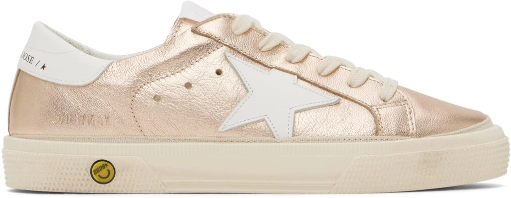 Golden Goose Kids Pink & White May Sneakers 1