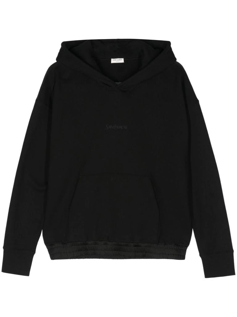 Yves Saint Laurent LONG-SLEEVED HOODIE WITH EMBROIDERED LOGO 1
