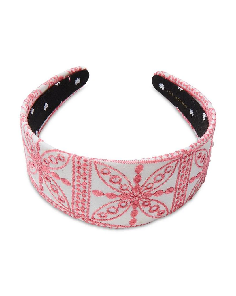 Lele Sadoughi Brigitte Floral Eyelet Headband - Hats - Free  display picture 1