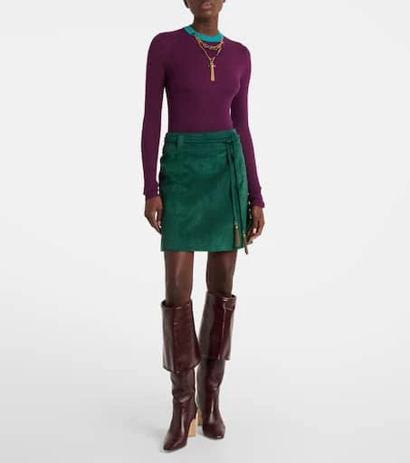Chloé Leather miniskirt 2