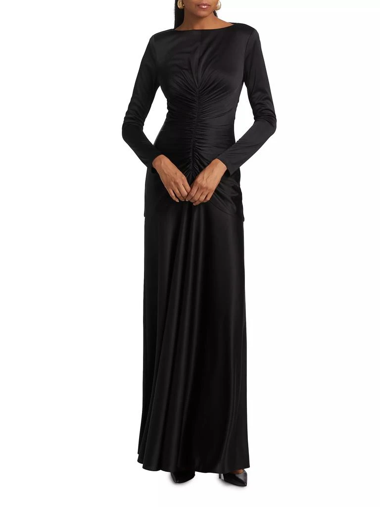 ET OCHS Thea Satin Ruched Gown 2