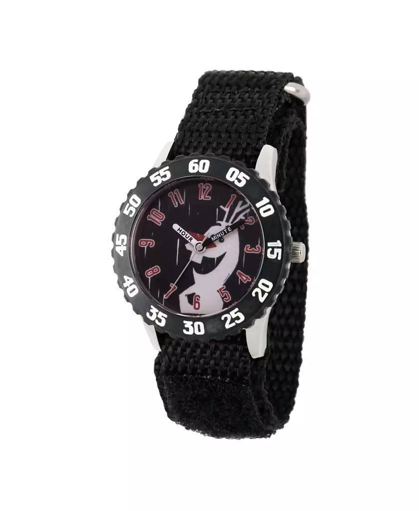 ewatchfactory Disney Frozen 2 Olaf Boy's Stainless Steel Time Teacher, Black Bezel Watch 32mm