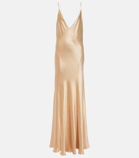 Yves Saint Laurent Silk satin gown 1