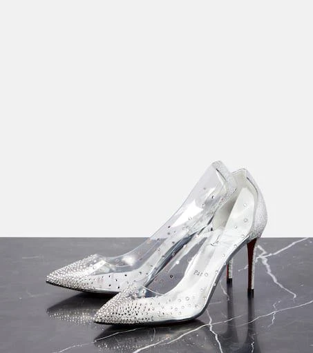 Christian Louboutin Degrastrass embellished PVC pumps 5