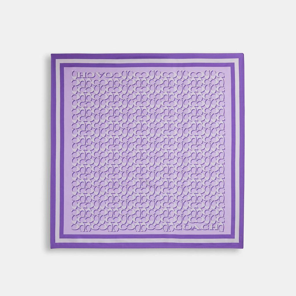 Coach Signature Print Silk Square Scarf 1