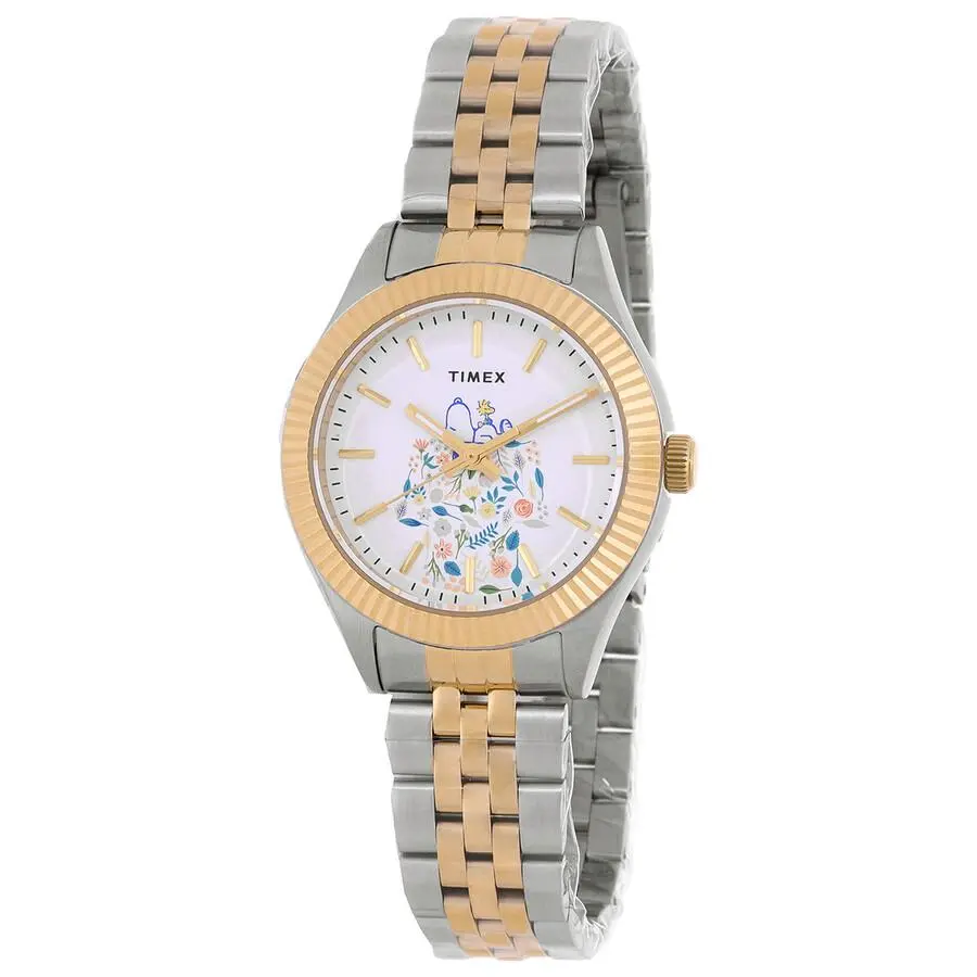 Timex Timex X Peanuts Legacy In Bloom Quartz White Dial Ladies Watch TW2W95100VQ