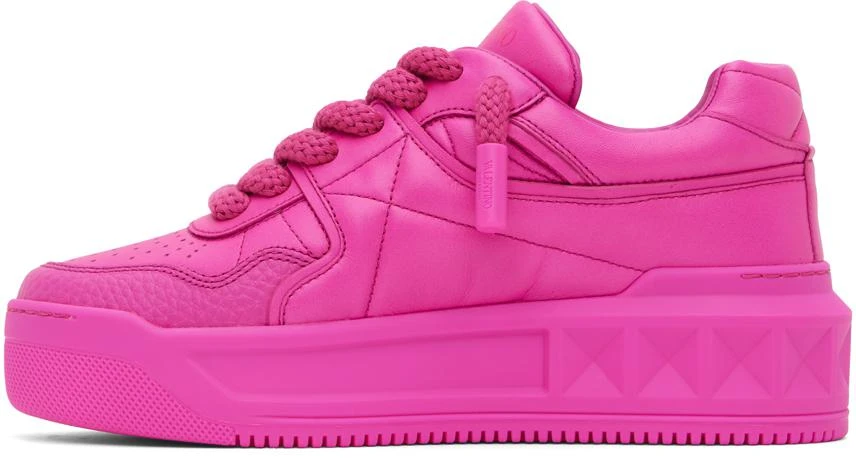 Valentino Pink One Stud XL Nappa Leather Sneakers 3