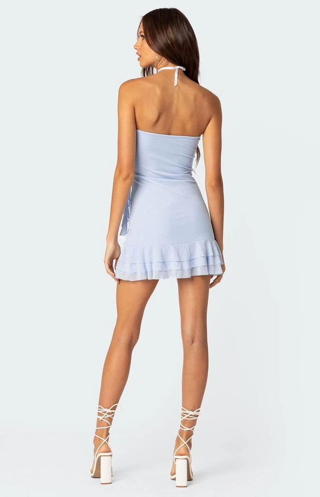 Edikted Thalia Flower Pin Ruffle Mini Dress 4