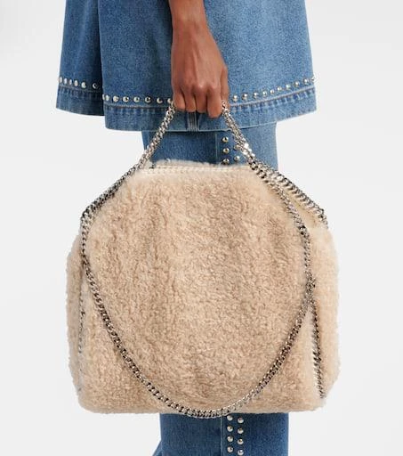 Stella McCartney Falabella Large faux shearling tote bag 6