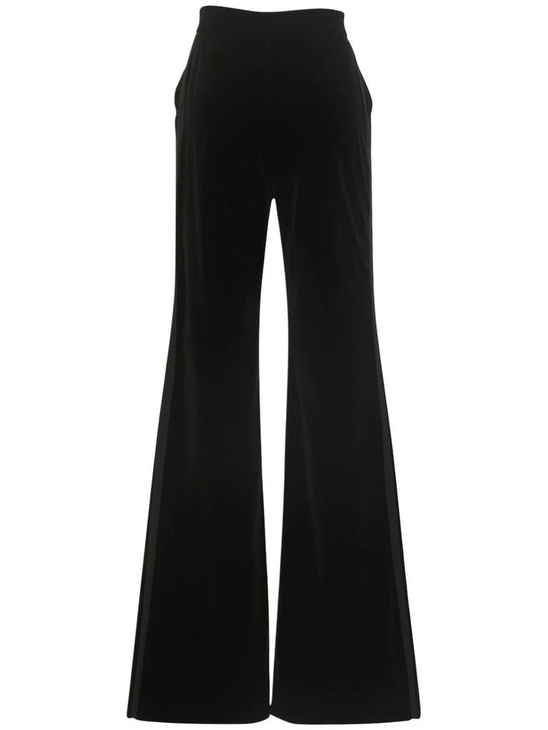 Costarellos Cotton Velvet Mid Rise Straight Pants 8