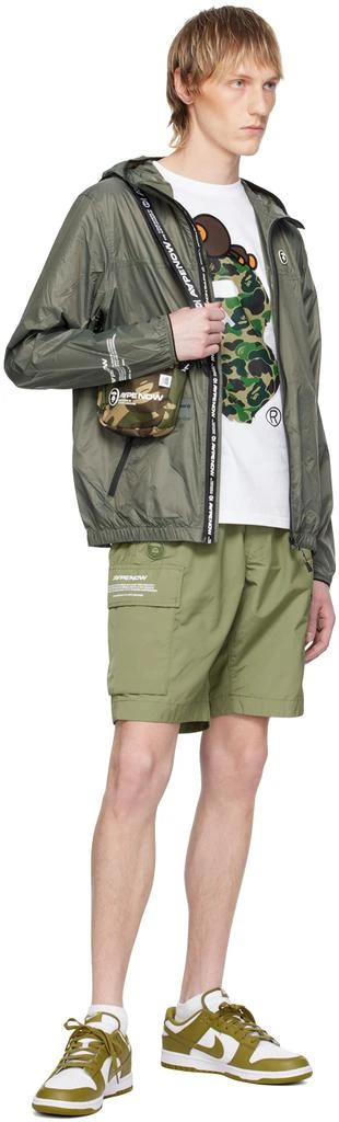 AAPE by A Bathing Ape Green Moonface Patch Camo Crossbody Bag 4