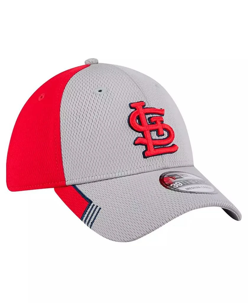 New Era Men's Gray/Red St. Louis Cardinals Visor Trim 39THIRTY Flex Hat 4