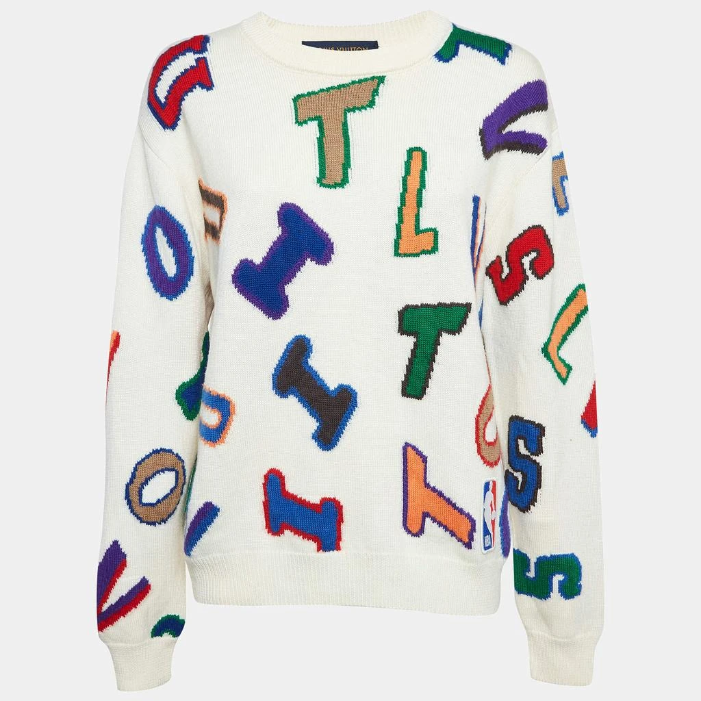 Louis Vuitton  Louis Vuitton x NBA Letters Intarsia Knit Crewneck Sweater S 1