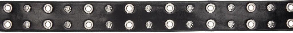Our Legacy Black Studded Double Tongue Belt 2