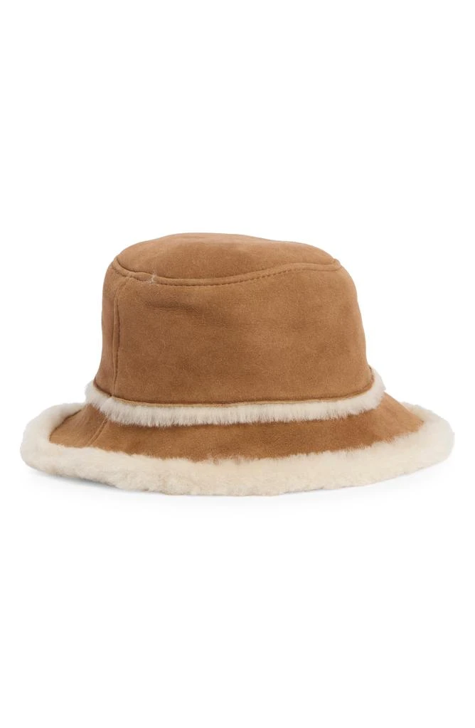 UGG Sheepskin Genuine Shearling Trimmed Bucket Hat 2