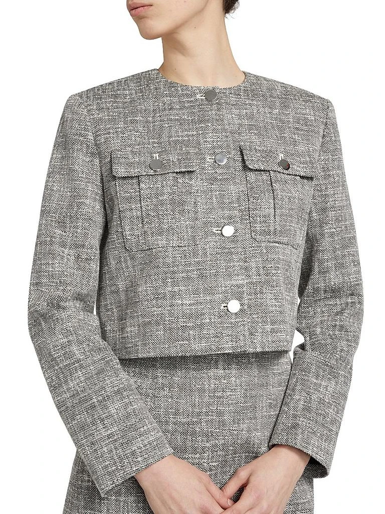 Theory Cotton Tweed Military Jacket 6