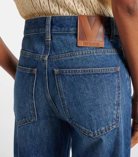 Valentino Embellished mid-rise straight jeans 6