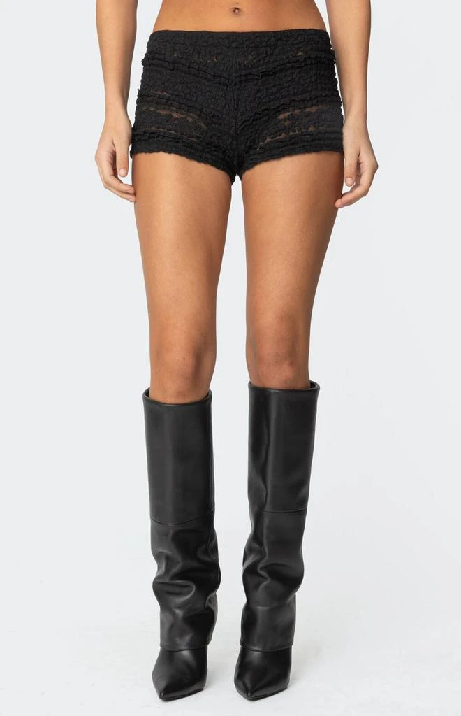 Edikted Maisley Sheer Lace Shorts 2