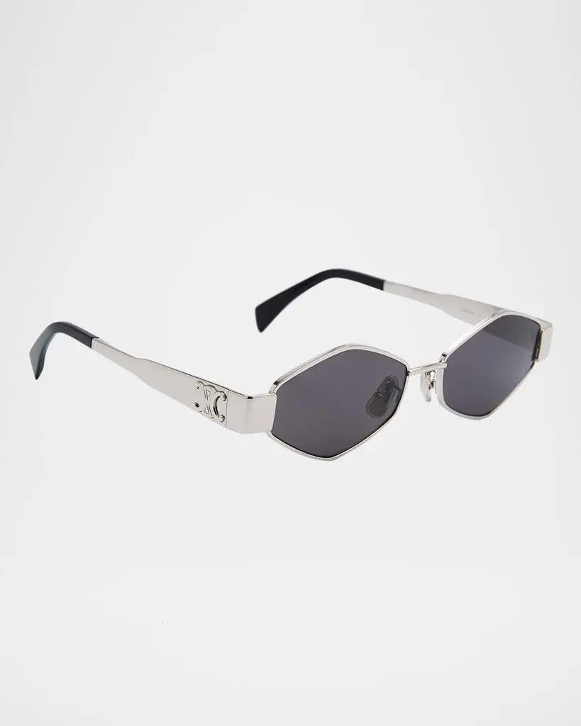 Celine Men's Triomphe Metal and Nylon Oval Sunglasses