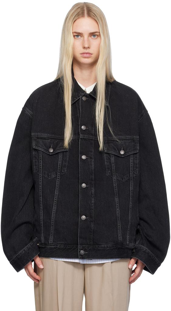 Acne Studios Black Oversized Denim Jacket - Jackets - Free Acne Studios Black Oversized Denim Jacket - Jackets - Free