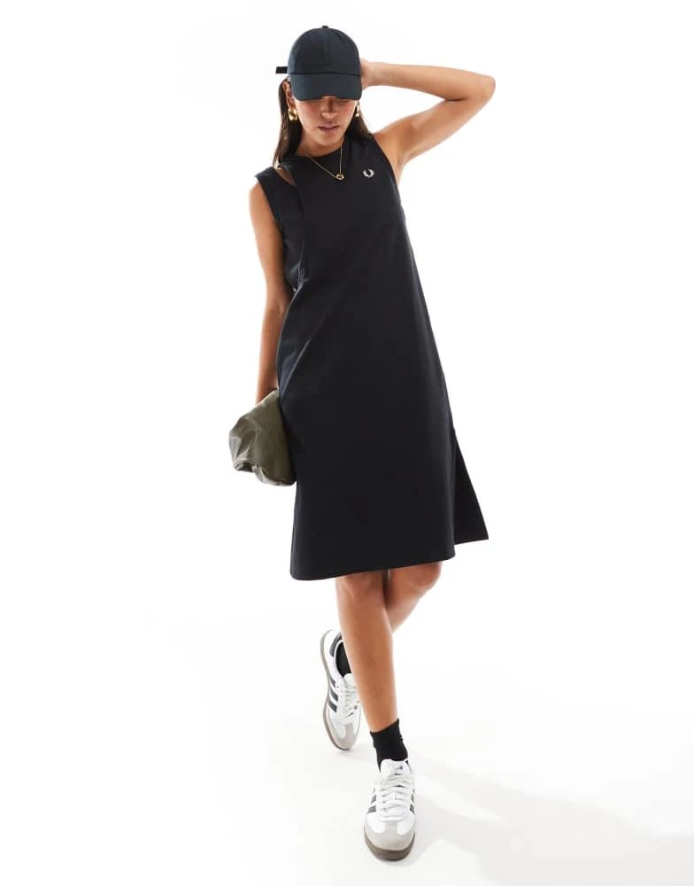 Fred Perry Fred Perry double layered dress in black 1