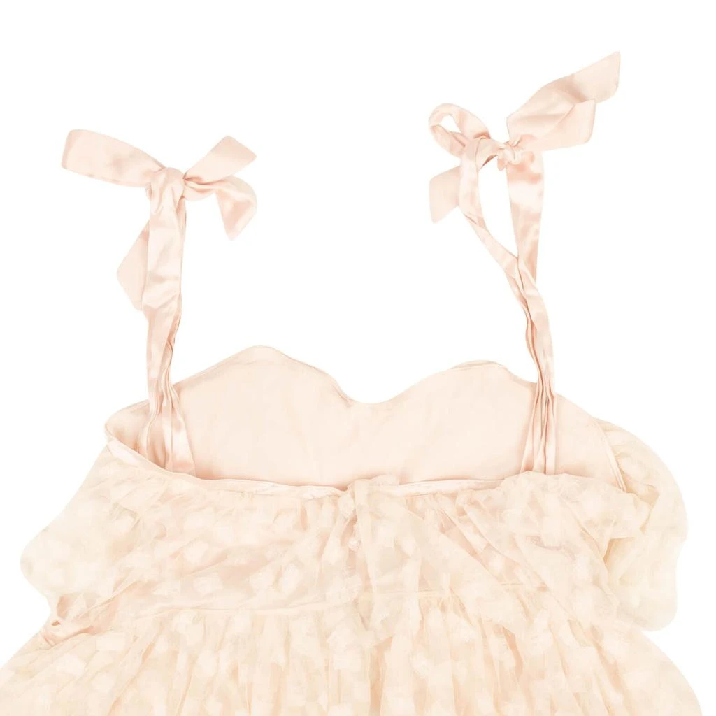 Rodarte Embroidered Tulle Bow Tiered Top - Light Pink 4