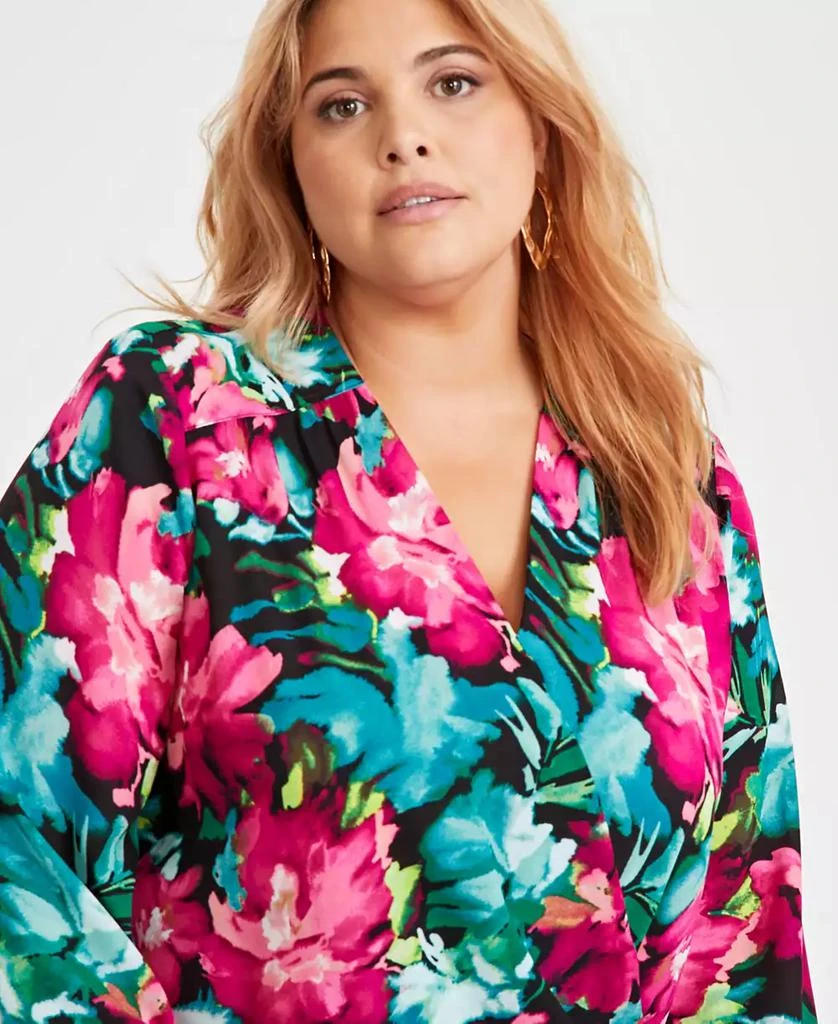 INC International Women's Printed Surplice Top, XS-3X, Created for Macy's 6