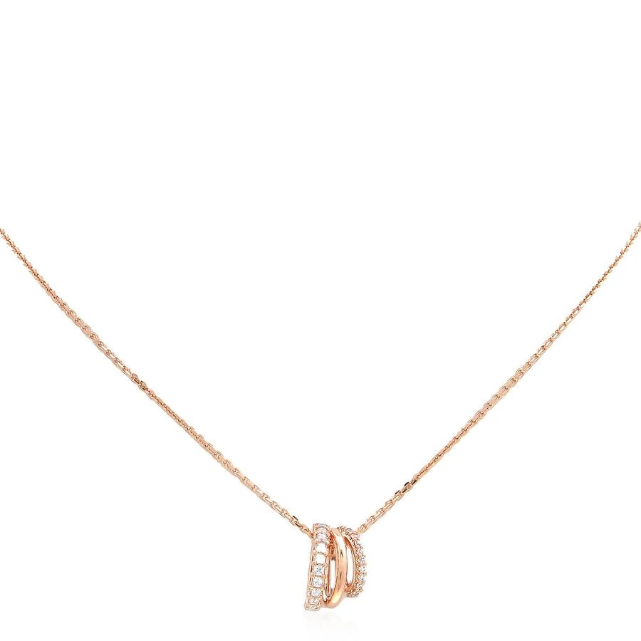 Swarovski Hyperbola Pendant 3 Row Rose Gold Shiny White