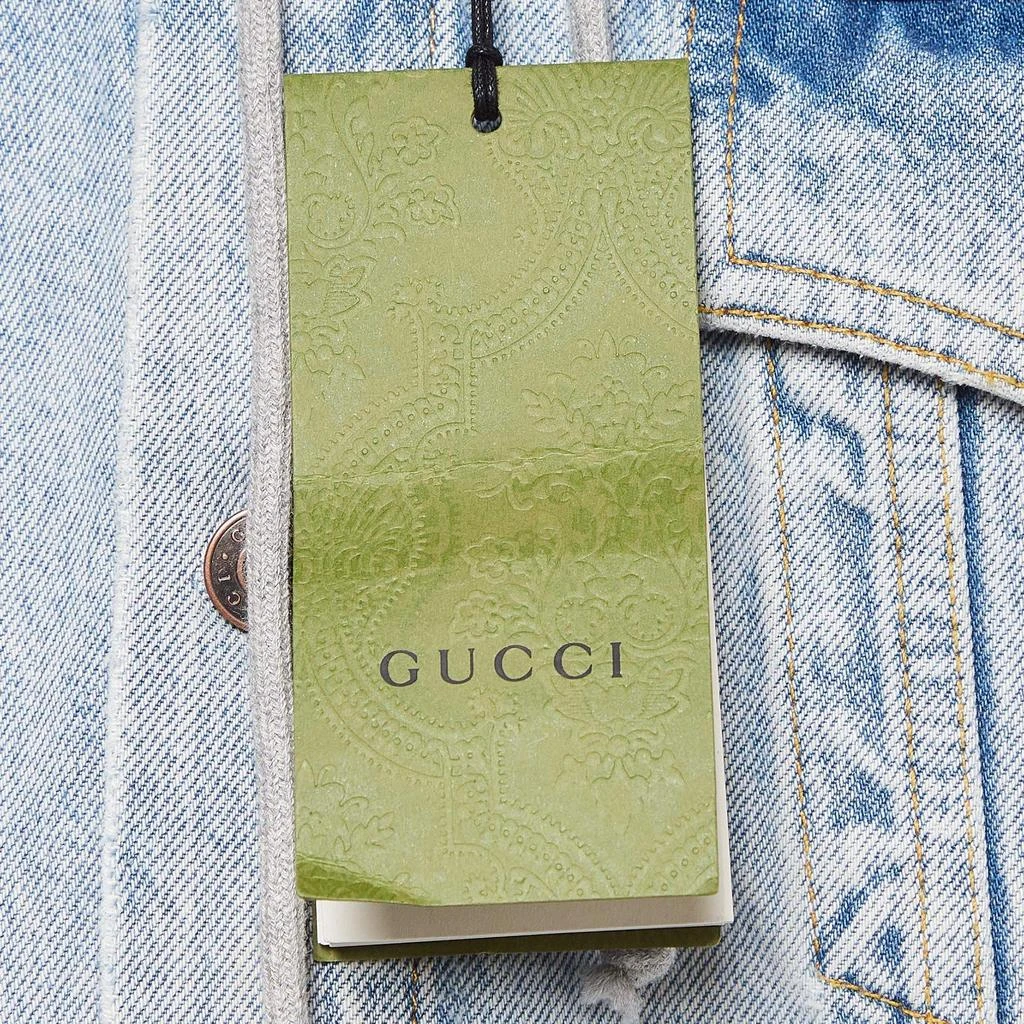 Gucci Gucci Blue  
Hollywood Babylon
 Denim Hooded Vest Jacket L 5