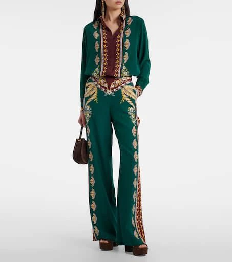 ETRO Printed oversized silk shirt 7