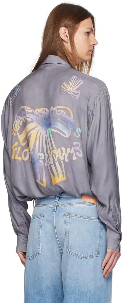 Acne Studios Purple Poplin Long Sleeve Shirt 3