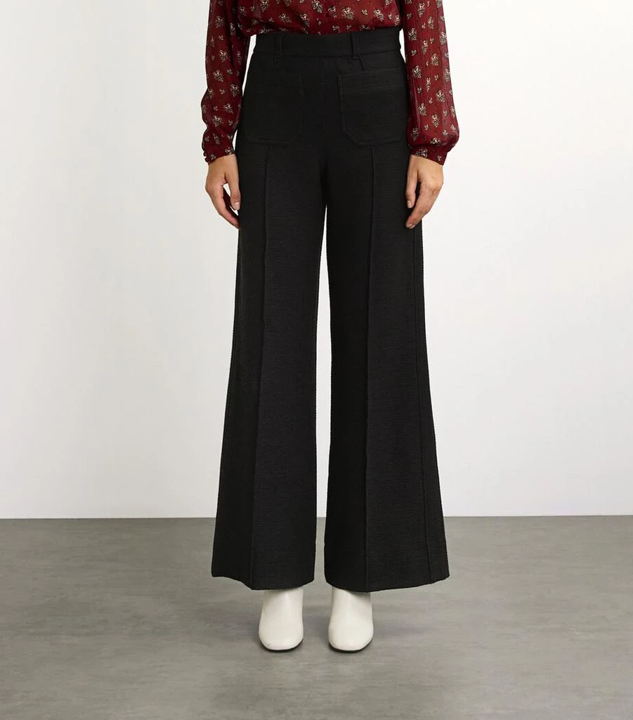 ME+EM Textured Flare Trousers 3