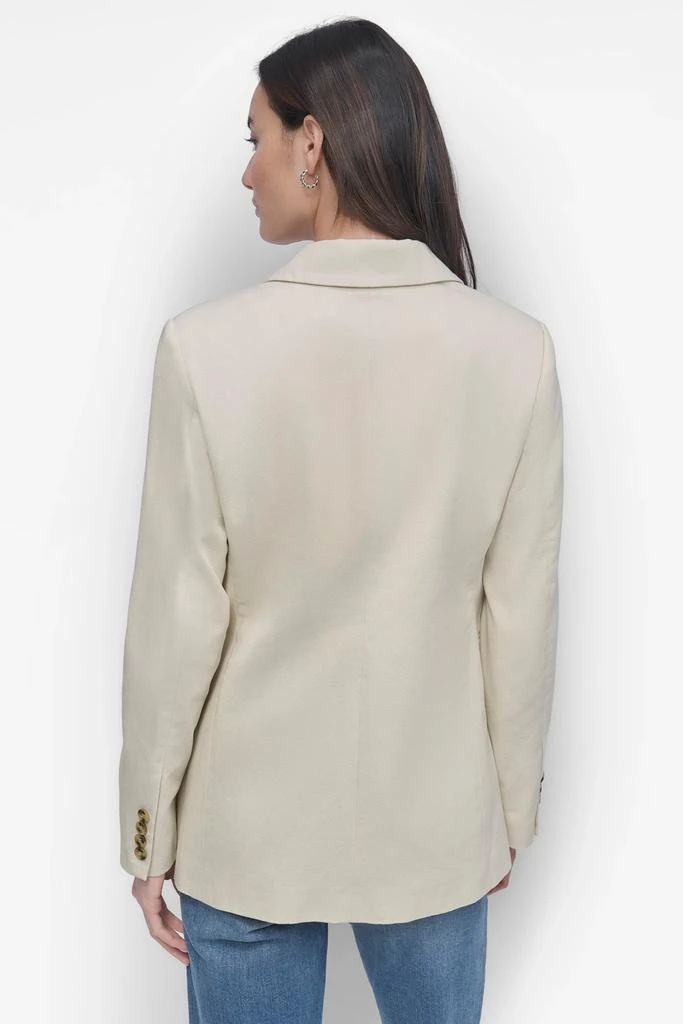 DKNY SINGLE BUTTON BLAZER WITH CUT AWAY HEM 2