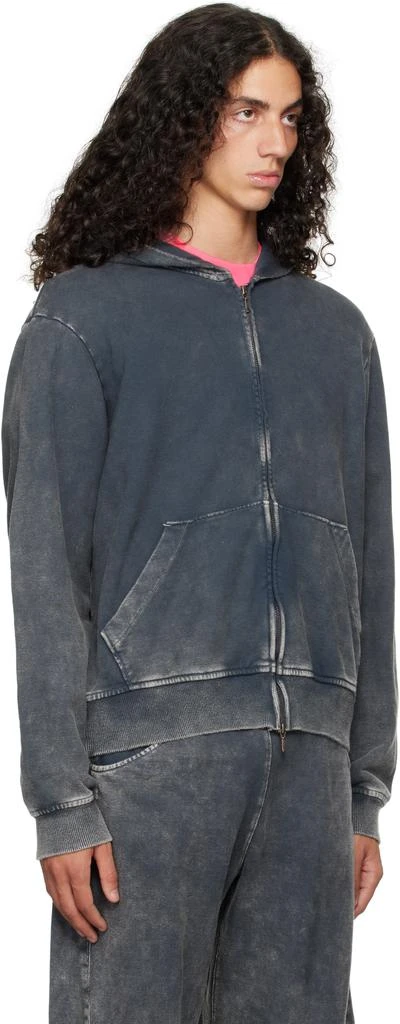 Omar Afridi Gray Shabby Full Zipped Hoodie 2