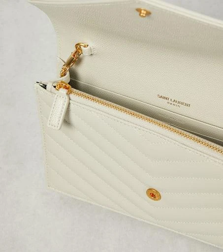Yves Saint Laurent Cassandre matelassé envelope leather wallet on chain 3