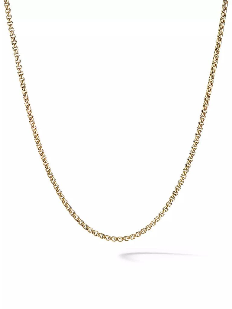 David Yurman Box Chain Slider Necklace in 18K Yellow Gold, 1.7mm 1
